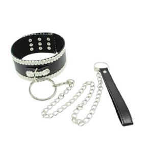 26341-sexy-adjustable-lace-pu-leather-plush-slave-collar-sexshop-Limassol