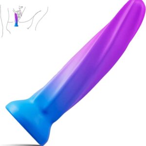 EK-YX-GS134-S-striker-purple-blue-gradient-silicone-dildo-with-suction-loveshopcy