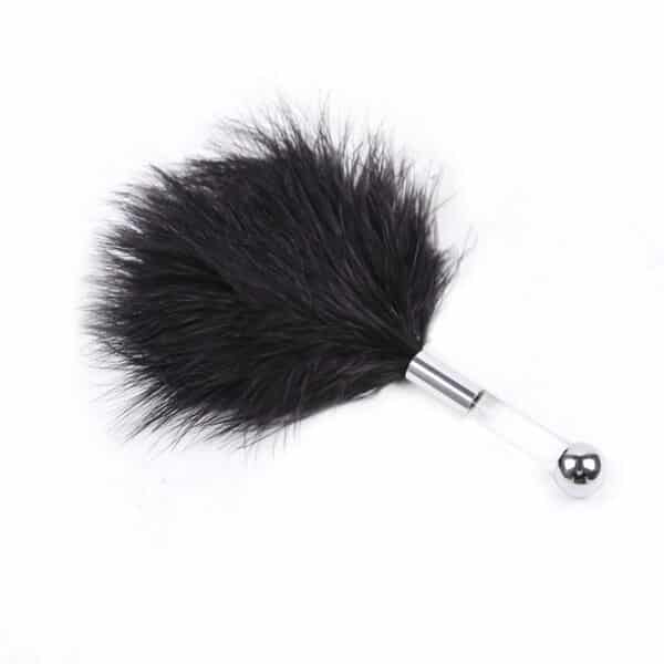 tickle-me-senseless-fluffy-feather-teaser-acrylic-black-17-cm-loveshop-cy