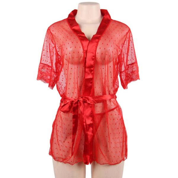 8995-plus-size-red-mesh-kimono-with-string-loveshopcy 8995-plus-size-red-mesh-kimono-with-string-loveshopcy
