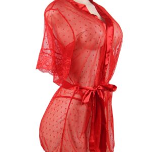 Light-Red-Mesh-Kimono-with-String-86411