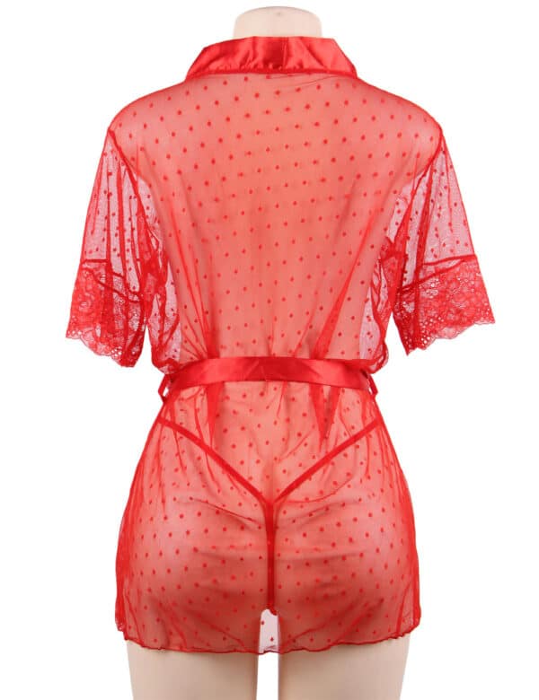 Light-Red-Mesh-Kimono-with-String-86425 Light-Red-Mesh-Kimono-with-String-86425