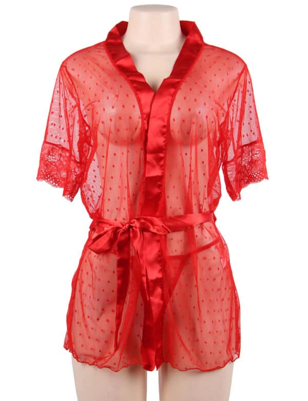 Plus-Size-Red-Mesh-Kimono-with-String-86469