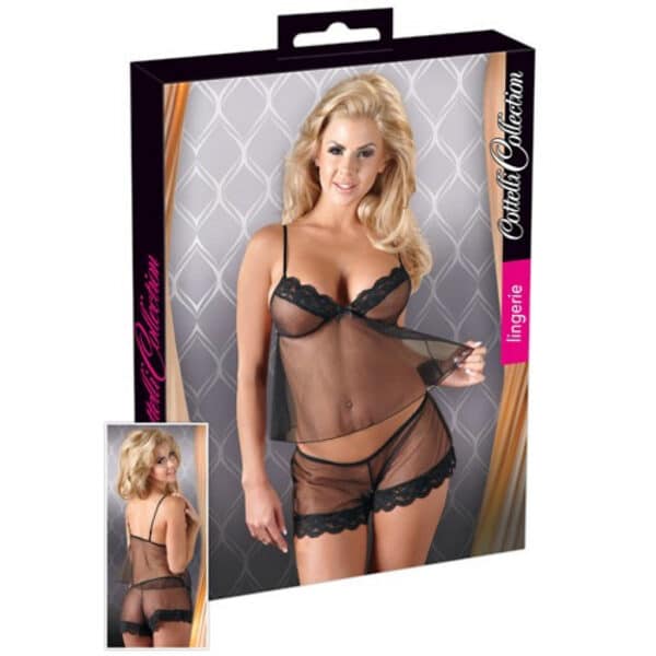 Translucent-Black-Babydoll-Set-49945 Translucent-Black-Babydoll-Set-49945