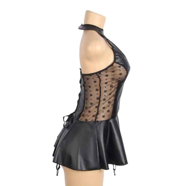ΕΚ-R81347-1-BLACK-GARTER-MINI-DRESS-black-faux-leather-lace-garter-mini-dress-sex-shop-cyprus ΕΚ-R81347-1-BLACK-GARTER-MINI-DRESS-black-faux-leather-lace-garter-mini-dress-sex-shop-cyprus