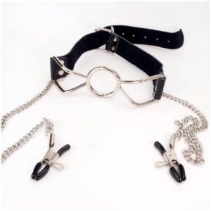16457-large-metal-mouth-gag-o-ring-ø-45-cm-with-nipple-clamps-sexshop-nicosia