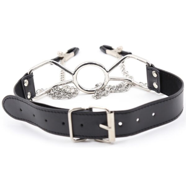 16457-large-metal-mouth-gag-o-ring-ø-45-cm-with-nipple-clamps-sexshopcy 16457-large-metal-mouth-gag-o-ring-ø-45-cm-with-nipple-clamps-sexshopcy