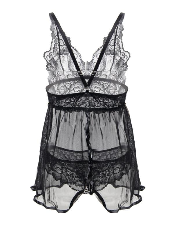 Delicate-Mesh-Chemise-with-String-loveshop-cy Delicate-Mesh-Chemise-with-String-loveshop-cy