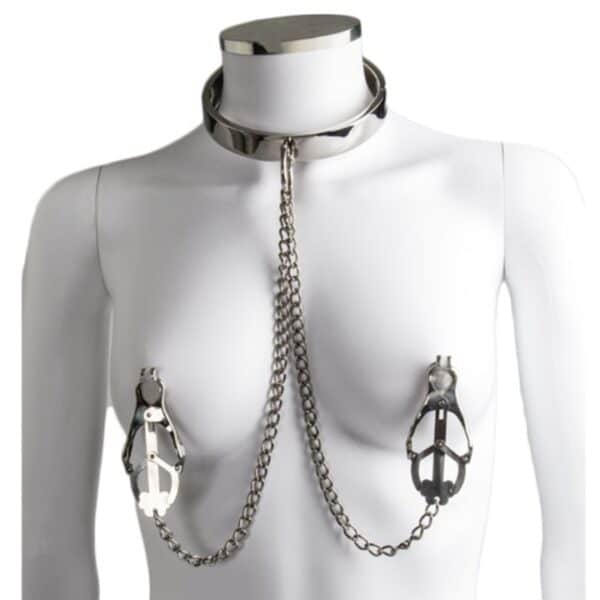 naughty-toys-metal-collar-with-metal-clover-nipple-clamps-loveshop-cy