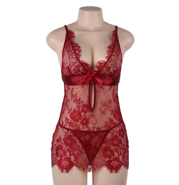 plus-size-please-me-red-babydoll-with-string-loveshopcy plus-size-please-me-red-babydoll-with-string-loveshopcy