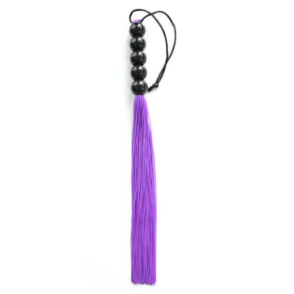 purple-silicone-flogger-with-5-beads-handle-36-cm-loveshop-limassol