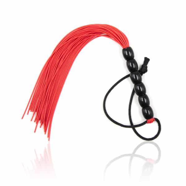 red-mini-silicone-flogger-with-6-beads-handle-22-cm-loveshop-cy