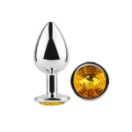 25209-metal-butt-plug-with-yellow-jewel-medium-8-X-3.5cm-sex-shop-cyprus