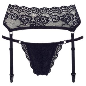 Black-Floral-Lace-Suspender-Belt-with-String-78085