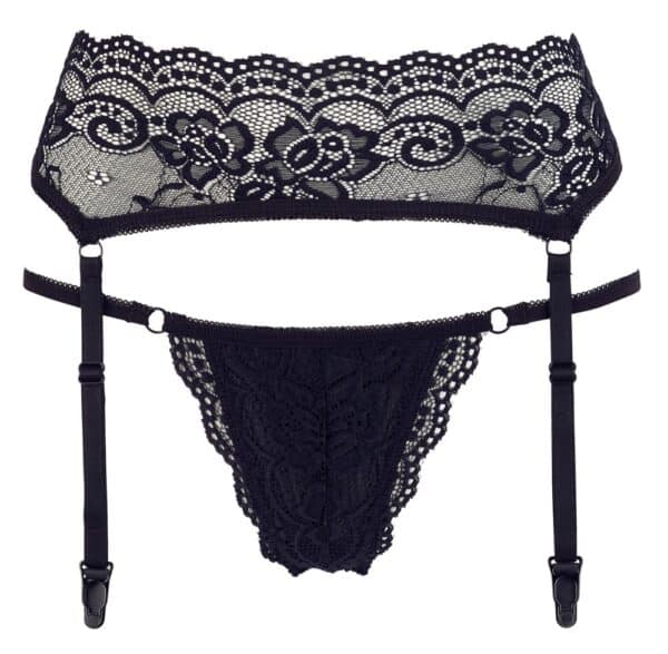 Black-Floral-Lace-Suspender-Belt-with-String-78085
