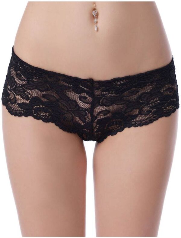 Flirty-Black-Floral-Lace-Short-87317
