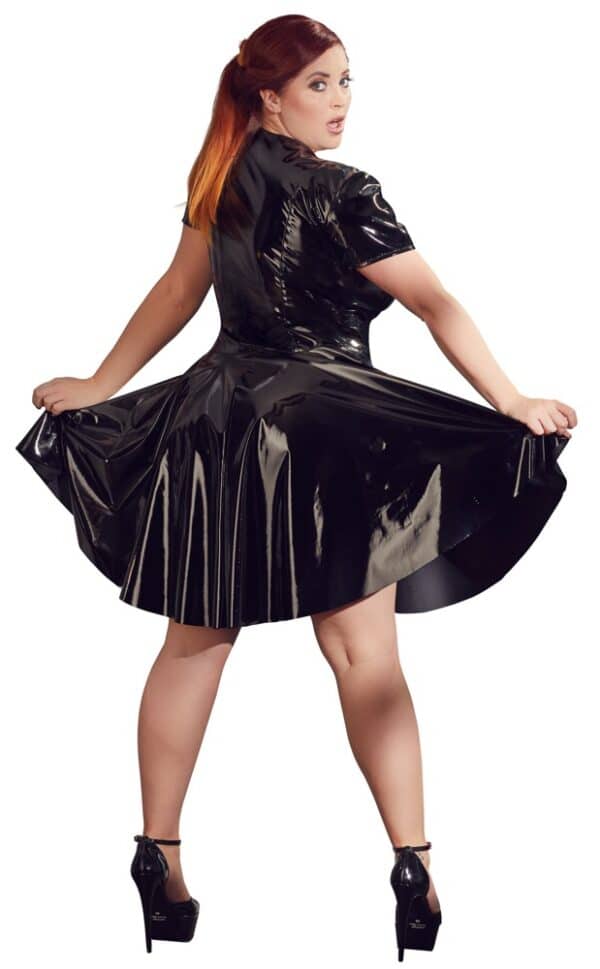 Plus-Size-Flared-Black-Vinyl-Dress-79179 Plus-Size-Flared-Black-Vinyl-Dress-79179