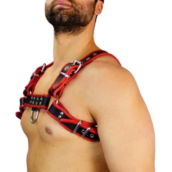 105587-black-red-leather-adjustable-chest-harness-s-xl-loveshopcy 105587-black-red-leather-adjustable-chest-harness-s-xl-loveshopcy
