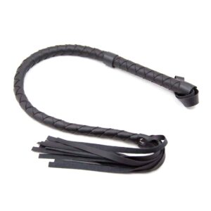 124595-naughty-toys-black-faux-leather-flogger-85cm-bondage-play-accessory