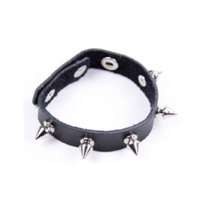 16695-leather-spike-nail-adjustable-cock-ring-sexshop-limassol