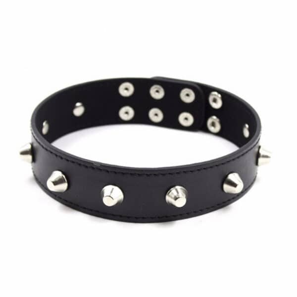 Black-Faux-Leather-Collar-with-Spikes-loveshop-cy