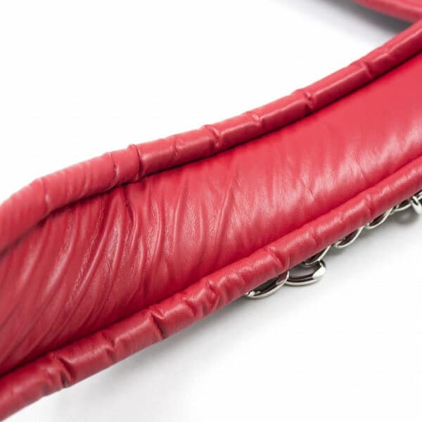 Red-Black-BDSM-Collar-with-metallic-Chain-loveshopcy Red-Black-BDSM-Collar-with-metallic-Chain-loveshopcy