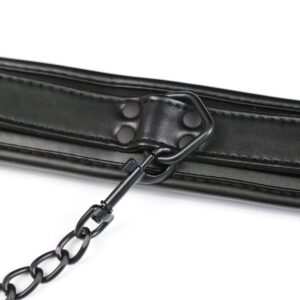 bdsm-black-foam-padded-leather-neck-metal-chain-leash-limassol-sexshop