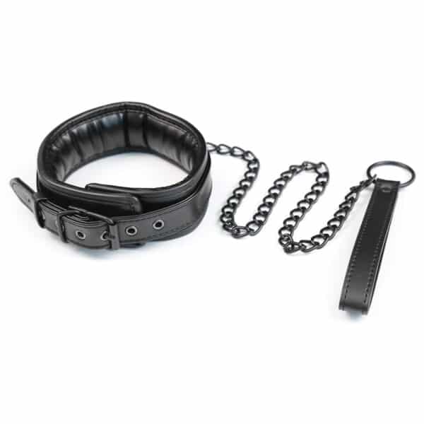 bdsm-black-foam-padded-leather-neck-metal-chain-leash-sexshop-limassol bdsm-black-foam-padded-leather-neck-metal-chain-leash-sexshop-limassol