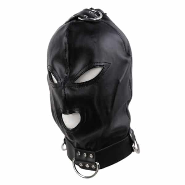 bdsm-leather-black-hood-with-side-metal-o-rings-loveshop-cy bdsm-leather-black-hood-with-side-metal-o-rings-loveshop-cy