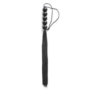 black-silicone-flogger-with-5-beads-handle-36-cm-loveshop-cy