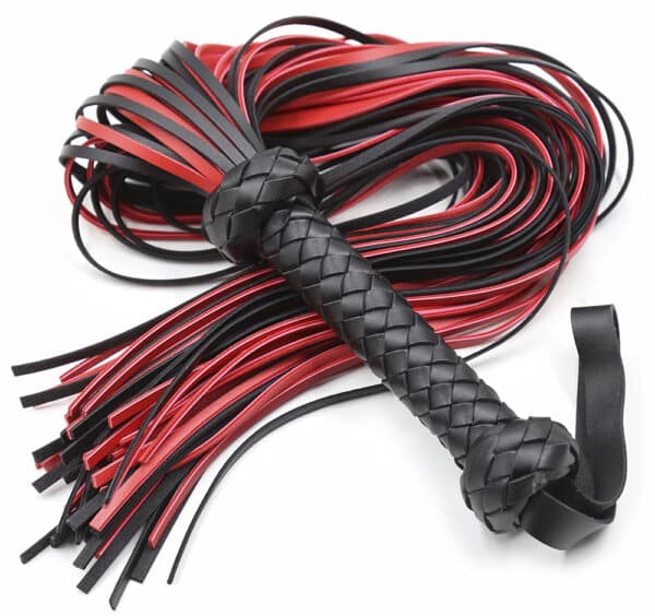 gladiators-red-black-tassels-leather-flogger-whip-65-cm-sexshop-limassol