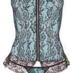 Green-Satin-Lace-Corsage-Top-with-String-78329