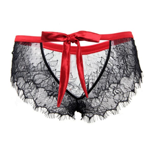 9151-Plus-Size-Black-Lace-Knickers-with-Red-Bow-Back-LingerieCy-7 9151-Plus-Size-Black-Lace-Knickers-with-Red-Bow-Back-LingerieCy-7