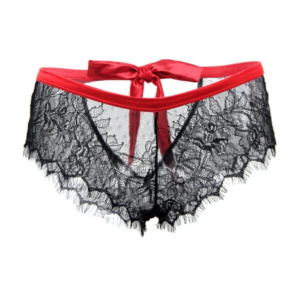Black-Lace-Knickers-with-Red-Bow-Back-87967 Black-Lace-Knickers-with-Red-Bow-Back-87967