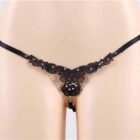 Embroidered-Floral-G-String-Black-88875