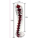 GLASS284-toyboy-red-mamba-realistic-glass-dildo-sex-shop-cyprus-limassol