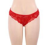 Plus-Size-Elegant-Mesh-Chemise-with-String-Red-85859