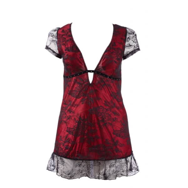 Plus-Size-Flirty-Red-Black-Mini-Dress-74757 Plus-Size-Flirty-Red-Black-Mini-Dress-74757