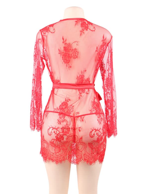 Plus-Size-Floral-Lace-Kimono-with-String-Red-87505 Plus-Size-Floral-Lace-Kimono-with-String-Red-87505