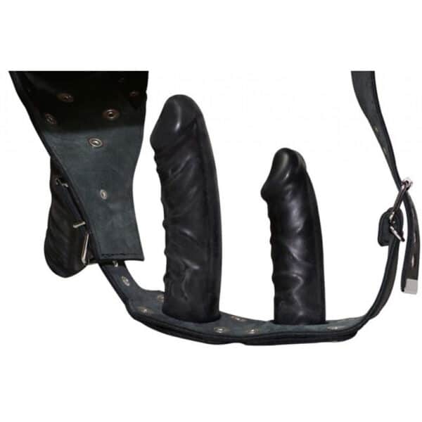 Zado-Leather-String-strap-on-with-three-Dildos-S-M-66297 Zado-Leather-String-strap-on-with-three-Dildos-S-M-66297