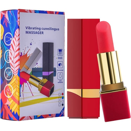 18693-10-speed-red-rechargeable-silicone-vibrating-lipstick-sexshop-cyprus