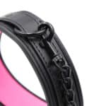 11573-leather-neoprene-black-pink-neck-collar-with-metallic-leash-60-cm-ek263200132-limassol-love-shop