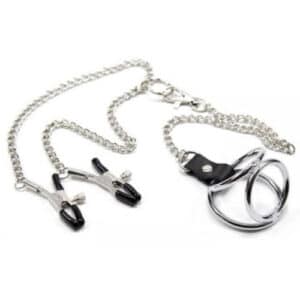 16577-chain-nipple-clamps-with-triple-cock-ring-small-LIMASSOL-SEX-SHOP