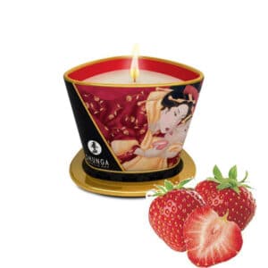 20821-shunga-massage-candle-strawberry-170ml