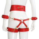 23771-naughty-toys-red-leather-corset-cuffs-hog-tie-restraints-4pcs-set-sexshop-limassol