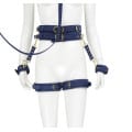 23775-NAUGHTY-TOYS-Tibet-blue-leather-corset-cuffs-hog-tie-restraints-4pcs-set-2