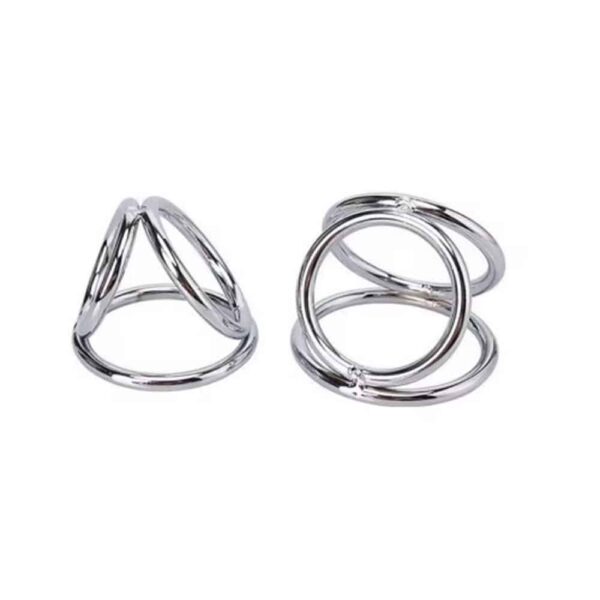 25157-naughty-toys-chrome-triple-cock-ring-with-ball-divider-ek211210027-sexshop-limassol