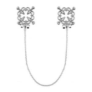 25159-Metal-Flower-Nipple-Clamps-with-Chain-1