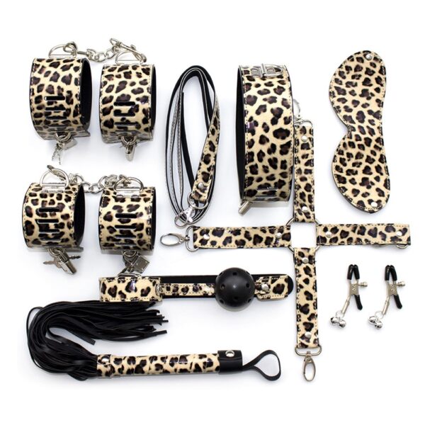 Leopard-Master-and-Slave-Bondage-set-with-8-toys-LOVESHOP