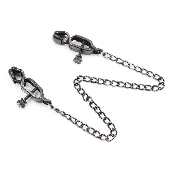 Naughty-Toys-Nipple-Clamps-with-Black-Chain-bondage-accessory